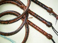 fancy leather bullwhip